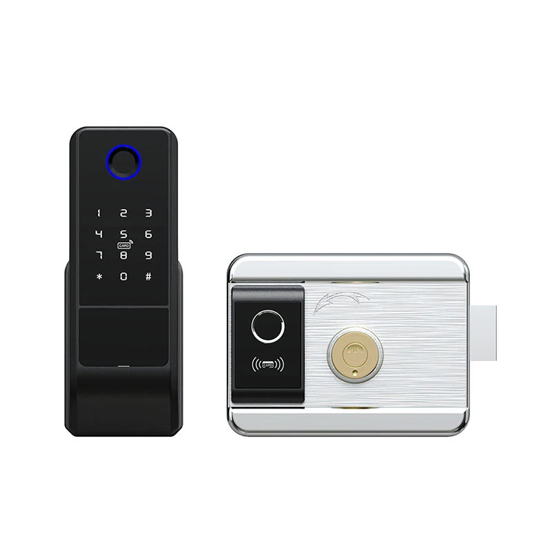 

Biometric Fingerprint Door Lock Black Smart Lock Tuya App Remote Unlocking Keyless Lock Electronic Door Lock