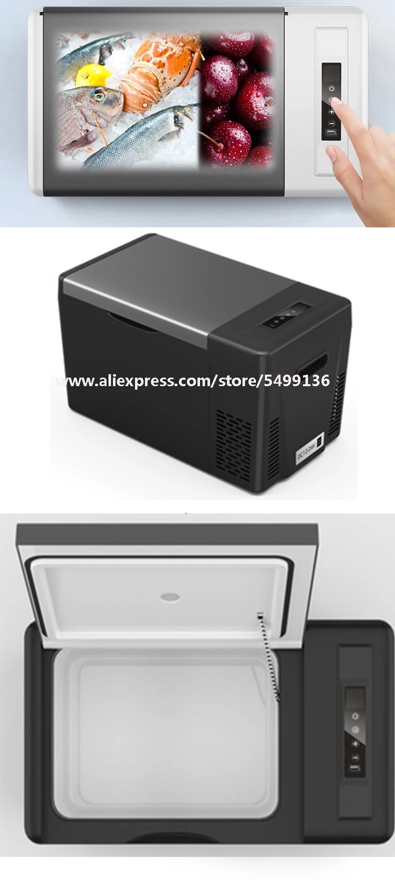 Alpicool 자동차 냉장고, 12V 컴프레서, 휴대용 냉동고 쿨러 냉장고, 빠른 냉동, 여행 야외 피크닉 쿨, 22L