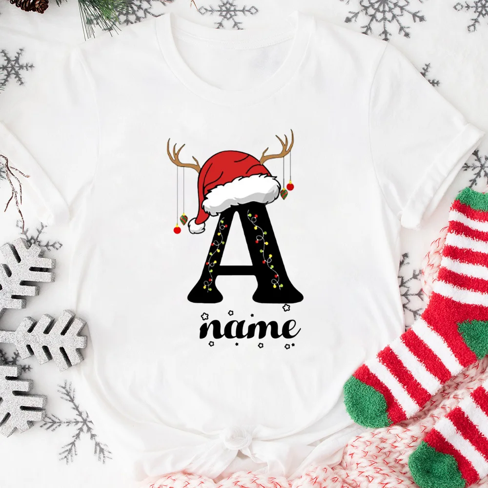 monogrammed-wome-christmas-shirts-personalized-christmas-women-short