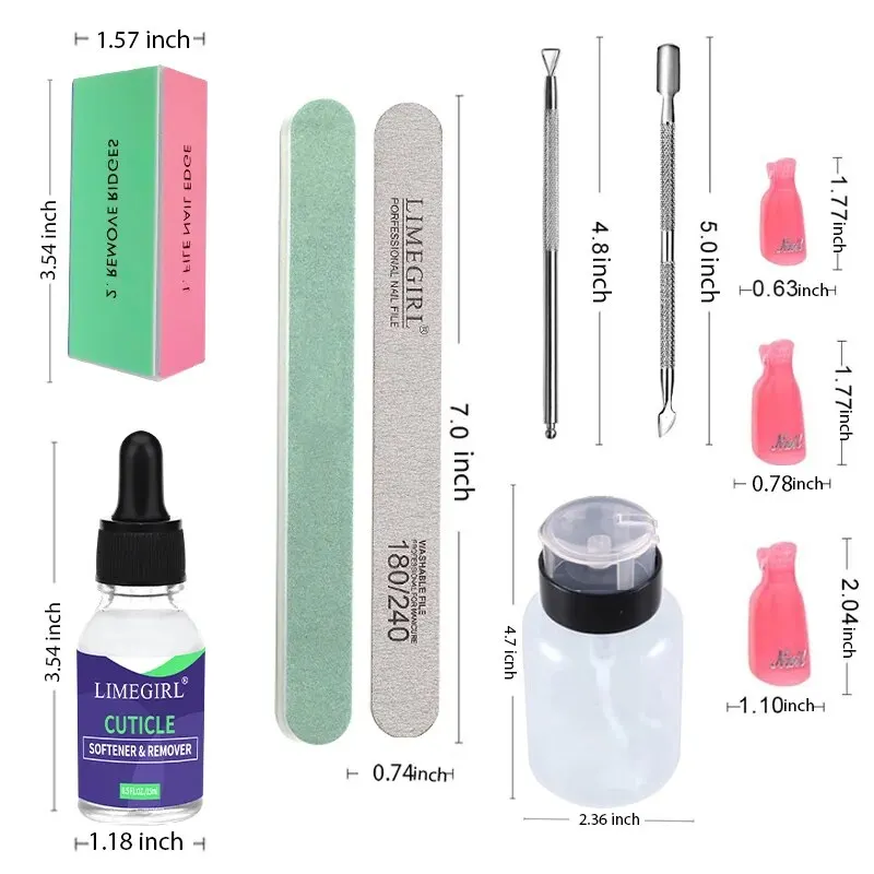 Professional Instant Cuticle Remover Set Nail Softener Gel CreaM Manicure Supplies Salon Tools Softens Calluses Nail Kit 2