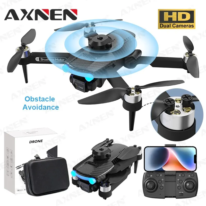 AXIDUN-Mini Drones con Cámara 4K，Evitación de Obstáculos en 360°，Los Drones  Sin Escobillas