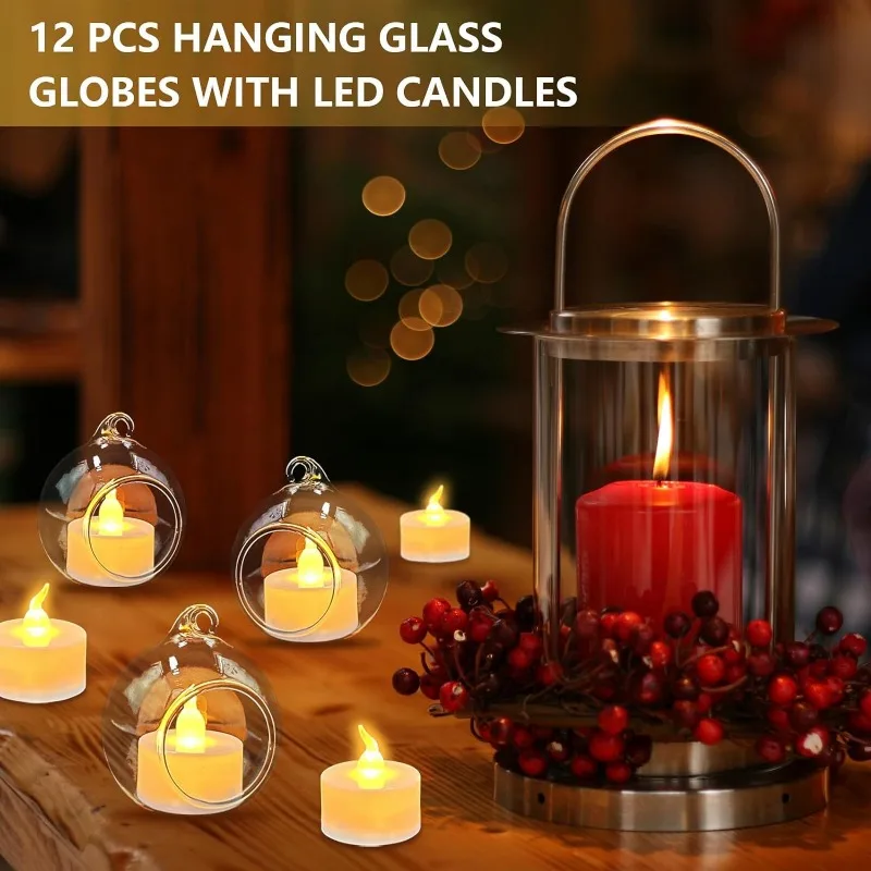 Tea Light Holder 6cm/8cm Diameter Crystal Glass Hanging Candle Holder Romantic Wedding Home Vase Hanging Decoration candle holders