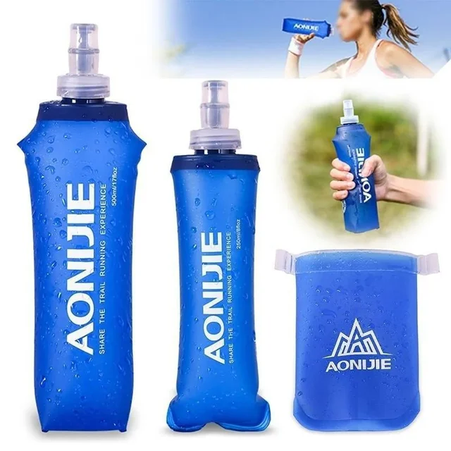 Outdoor Sports Folding Soft Water Bottle TPU Water Bag Marathon Running Hydration Equipment Food Grade Large Capacity Waters Bag 1