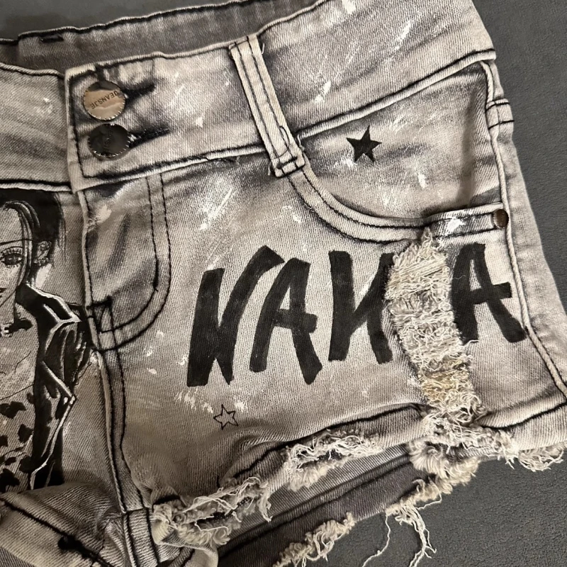 Women Summer Shorts Jeans Vintage Low Waist Hole Ripped Hot Pants Fashion Casual Jeans Femme Sexy Denim Ultra Short Pant Do Old