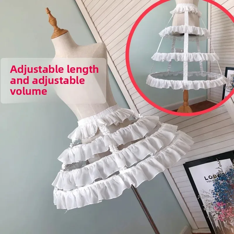 Adjustable Length & Canopy Lolita Bird Cage Fishbone Crotch Wind New Lolita Crinoline