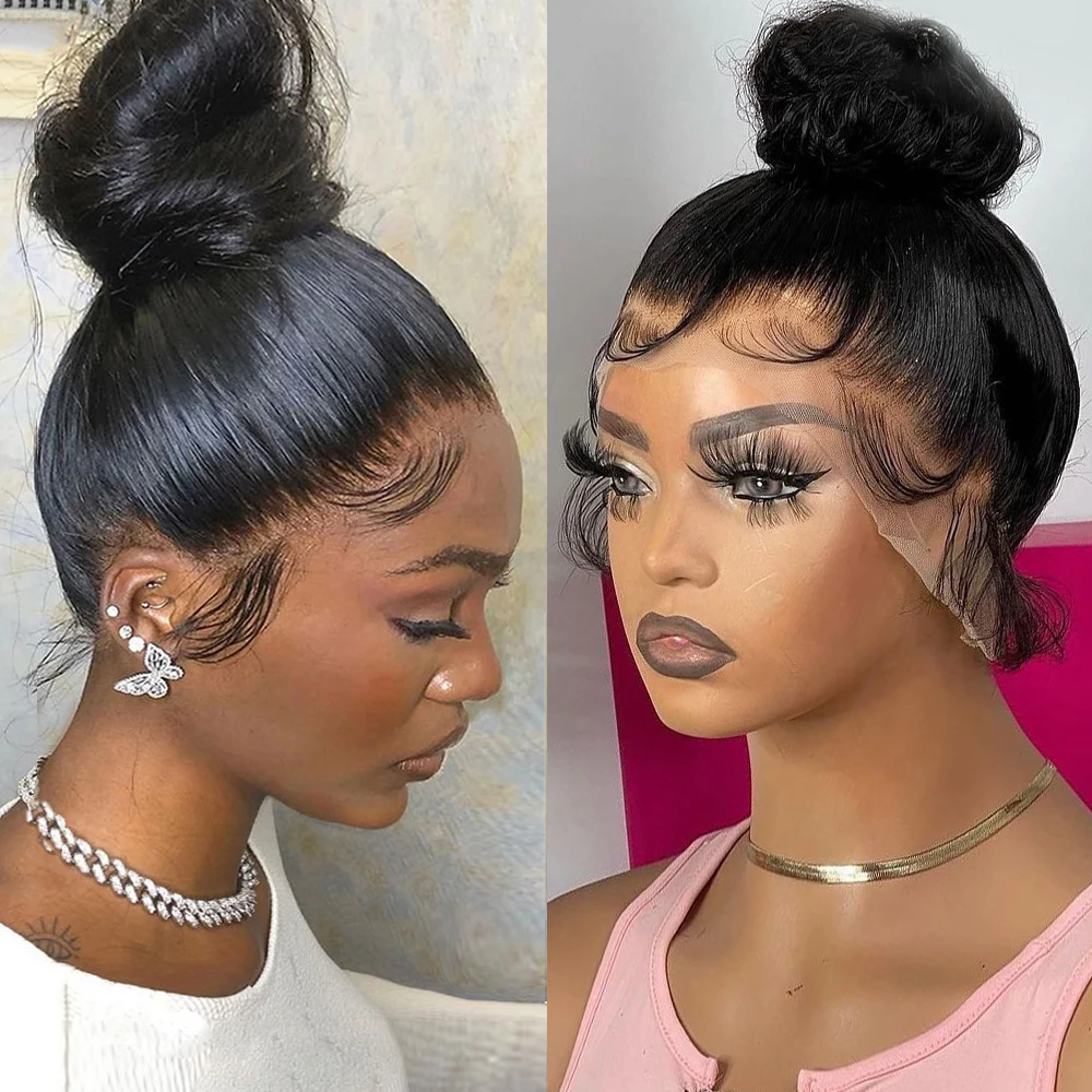 CEXXY Perruque 360 Lace Frontal Cheveux Humain Perruque Cheveux Humains
