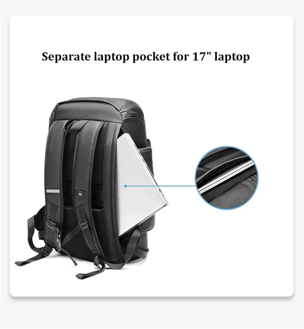 XOKY Large Capacity 50L Men Travel Backpack outdoors trekking waterproof Backpack 17 Inch Business Laptop With Shoe Bag