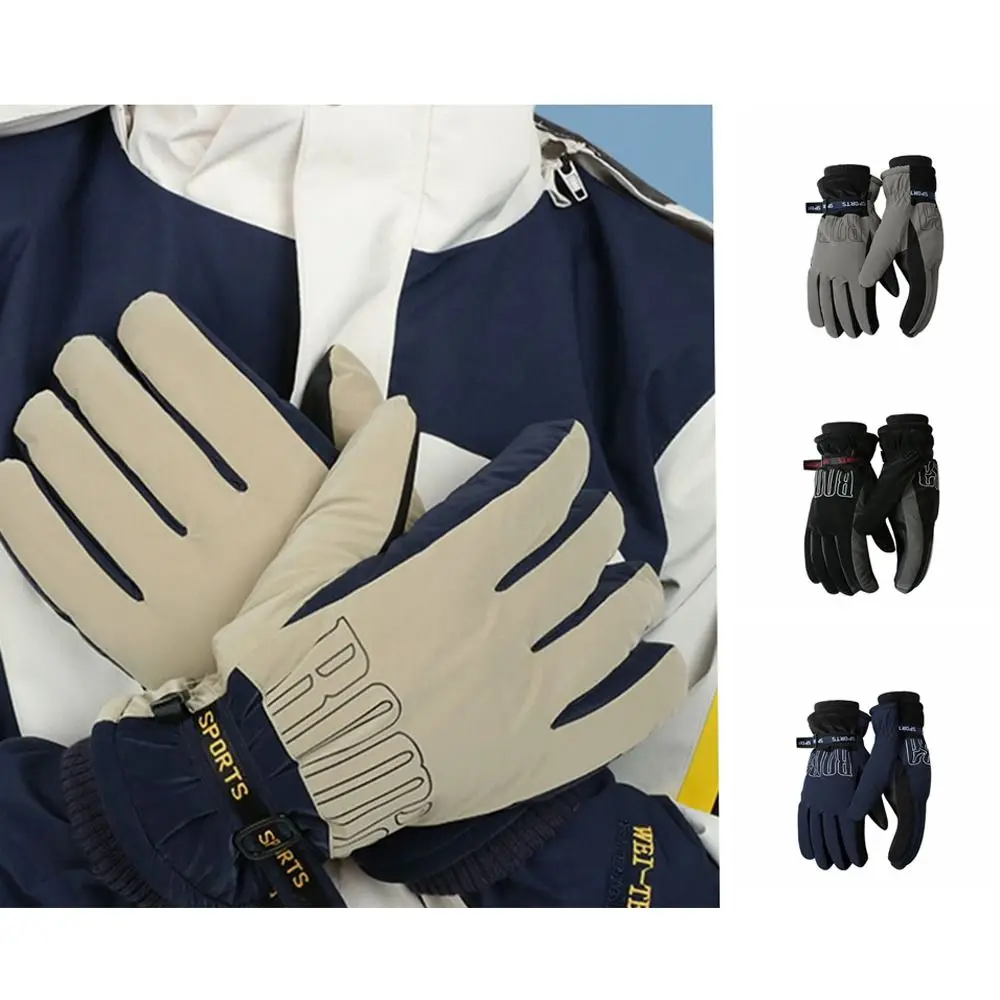 

Waterproof Cycling Gloves Touchscreen Snow Prevention Warm Full Finger Gloves Anti-slip Windproof Ski Gloves Skiing