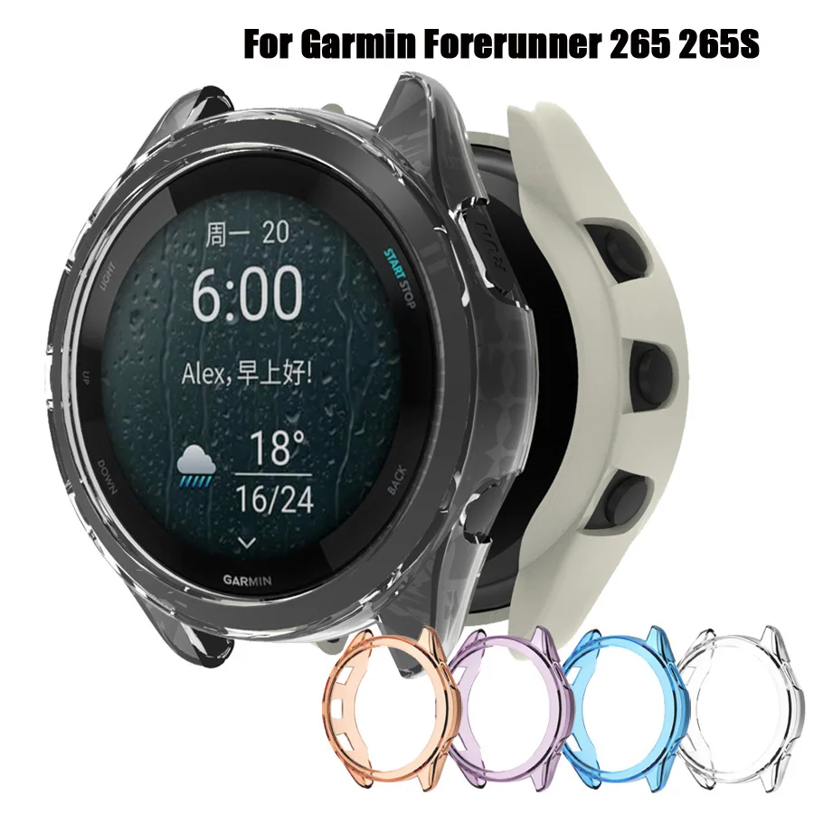 

Protective Case For Garmin Forerunner 265 Smart Watch TPU Cover Frame For Garmin Forerunner 965 265S Bumper Protector Accessorie