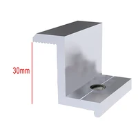 Supports solaires photovoltaïques, 10 pièces, pince en alliage d'aluminium pour Module solaire, supports de panneaux solaires, accessoires, pinces d'extrémité PV 3