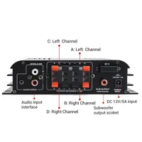 Audio Amplifier S-299 Channel-4.1 Digital AMP Bluetooth 5.0 Rated Power 40Wx4 with Remote for Home Theater Car RVs steamboat 5