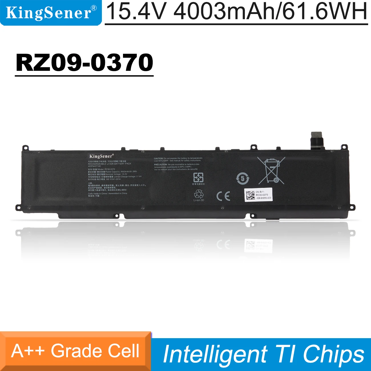 Batteria Per Laptop Kingsener Rc30-0370 Rz09-0370 Per Razer Blade 14 2021 2022 Rz09-0368 Rz09-0427 Rz09-0370Ae23 Rz09-0370Bea3-R3U1
