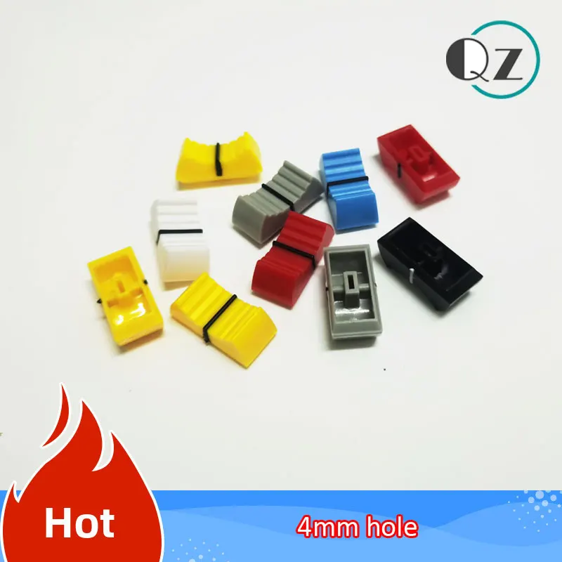 12pcs 4MM Color Mixer Soundcraft Mixer Fader Cap / Potentiometer Knob Push Cap / Straight Slide Cap  For Yamaha behringer
