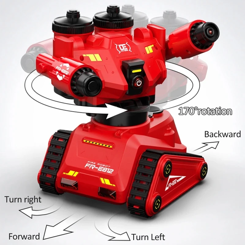 NEW Rc Robot Mobile App Remote Control Intelligent Fire man Fighting Smart Robot Luminous Water Spray Toys For Children Gifts 3