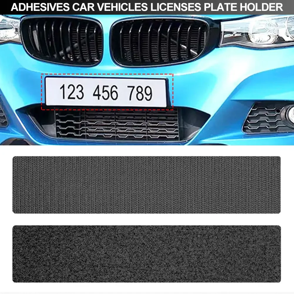 Frameless Black Weather-Proof License Plate Holder Set - 2 Pack