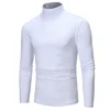 New Fashion Base Tee Shirt Men Slim Fit Knit High Neck Pullover Turtleneck Sweater Tops Shirt 2