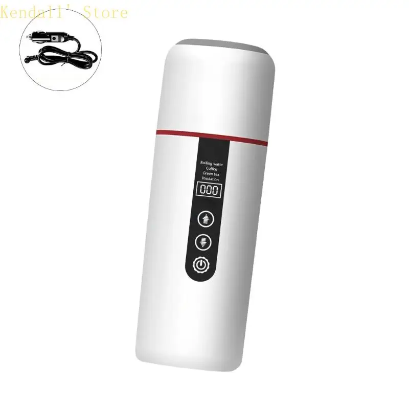 3XUB 변색되지 않은 여행용 가열 컵 500ml 자동차 캠핑용 자동 가열 컵