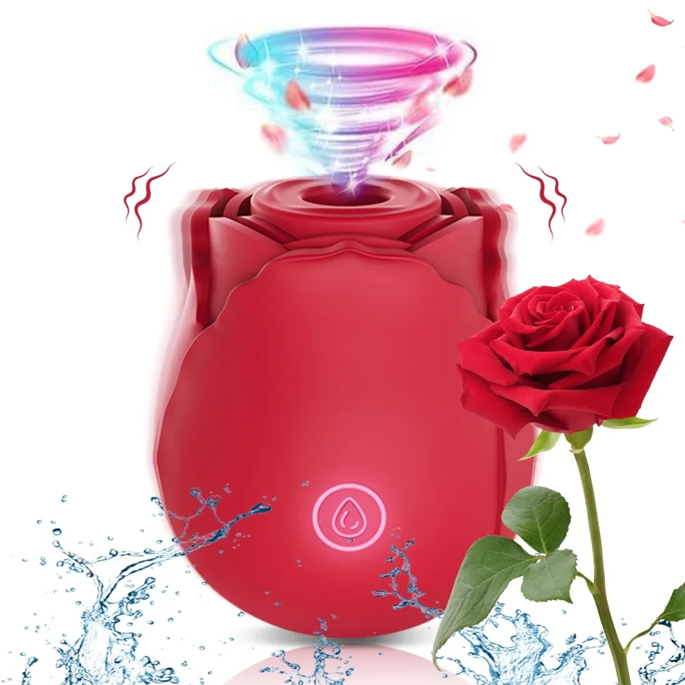 Sex Toys: Red Rose Toy Simulation Vibrator for Women Powerful Sucking Vibrators 9 Mode G Spots Vaginal Clitoral Massager Nipple Sexy Toy