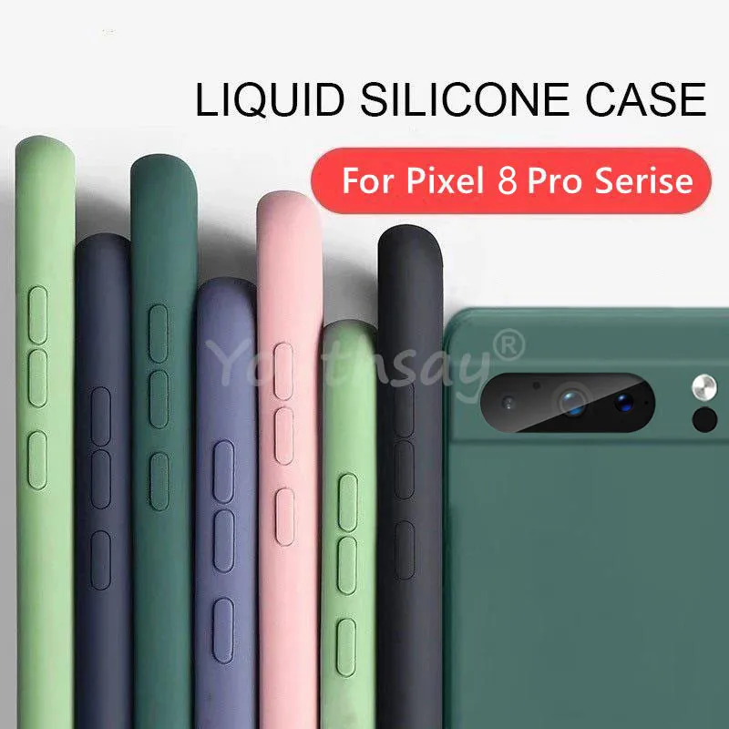 Per Google Pixel 8 Pro Case Google Pixel 8 7 6 Pro 7A 6A Cover Fundas Coque Custodia Morbida Originale In Silicone Liquido Pixel 8 Pro