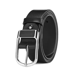 Men's Trendy Casual Pin Buckle Belt - 120cm (Black Silver)