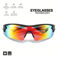 Nouvelles lunettes de sport de protection UV400-lentille légère à couverture complète, enveloppantes unisexes pour le cyclisme, la randonnée et l'utilisation quotidienne 2