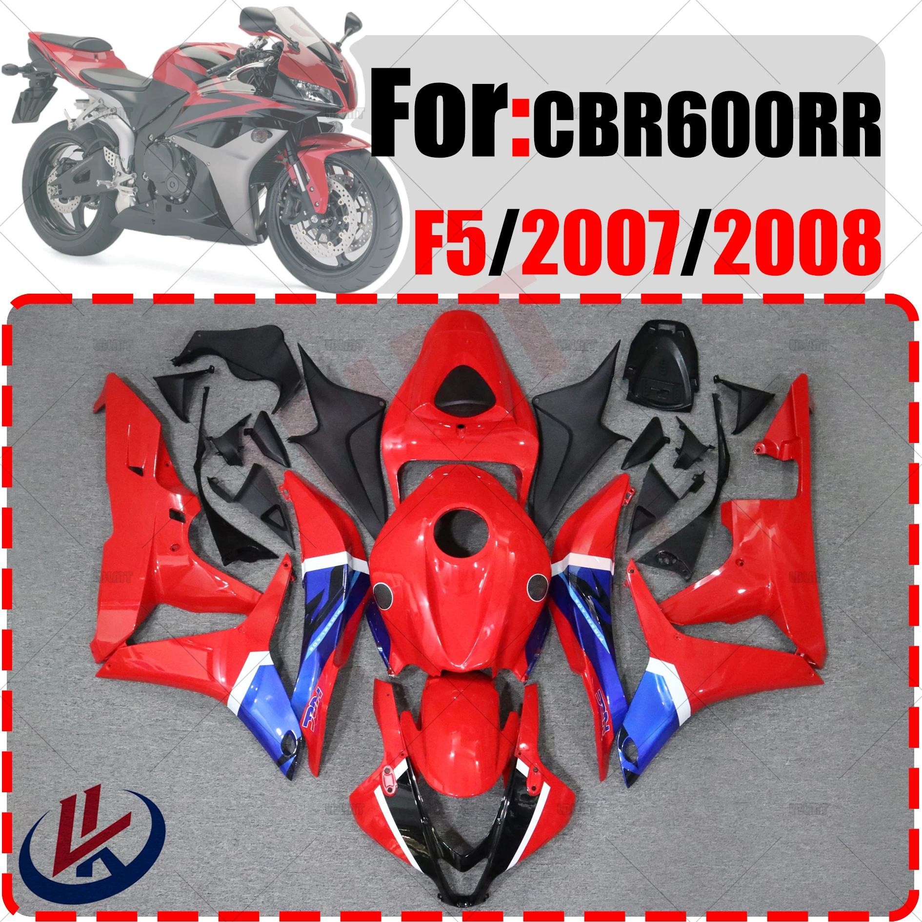 

Комплект обтекателей для мотоцикла, комплект кузова из пластика для HONDA CBR600RR F5 2007 2008, аксессуары, чехол для кузова с полным покрытием