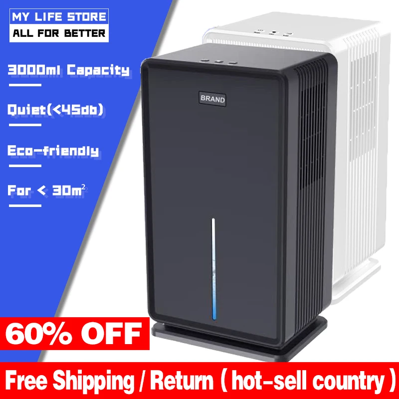 Déshumidificateur D'air électrique 1500 Ml – Silencieux & Compact – Blanc