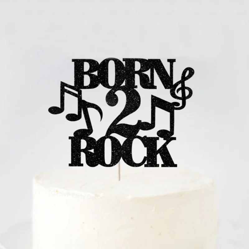 1950er Jahre Rock-Party-Dekoration, Musikthema, Partyzubehör für den 1. Geburtstag des Babys – Detail 8