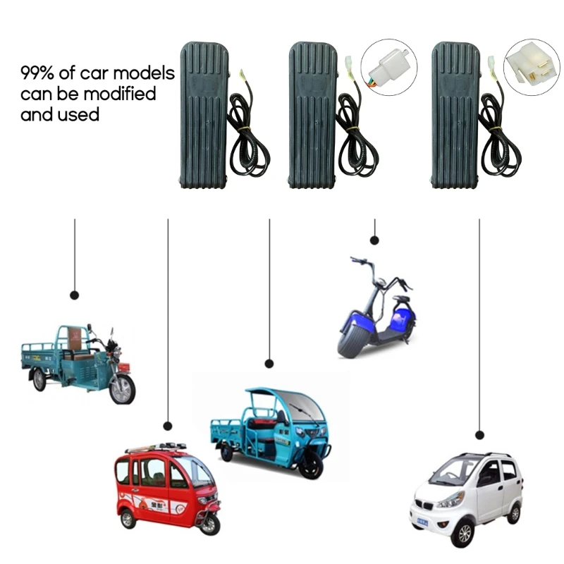 New Upgraded ATV Foot Pedal Electric Motorcycles Foot Brake Pedal Black Plastic ATV Throttle Speed Control