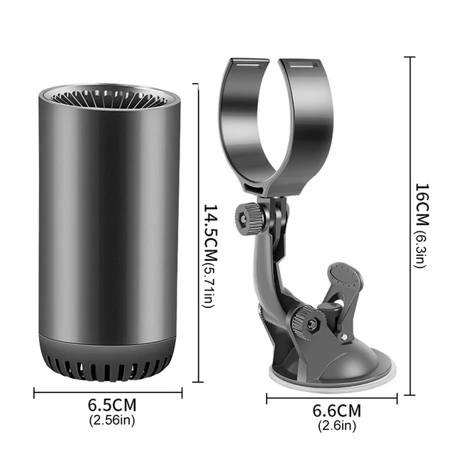 Portable Heating Fan with Suction Holder DC 12V Fast Car Heater Defroster Plug In Automobile Fan for Winter Humid Weather 6