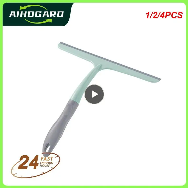 1/2/4PCS Home Glass Scraper Car Glass Cleaner Window Cleaning Floor Tile Wall Washing Brush Wiper For Bathroom Kitchen Car