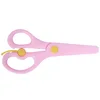 Children's Color Paper Cutter Effortless Rebound All Plastic Small Scissors Round Head Safety Manual Paper Cutting Scissors 1
