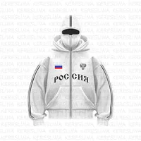 Y2k retro multi-color new double hat windproof and warm outdoor gothic hip-hop hoodie jacket with patchwork design sense hoodie 1