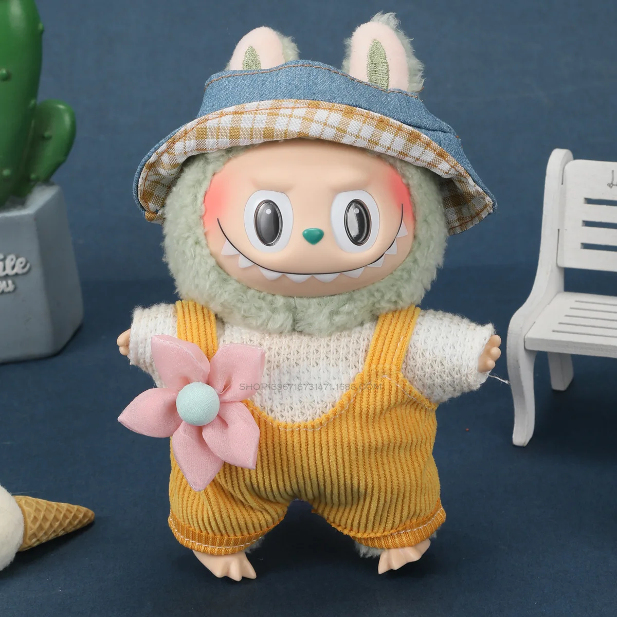 Ropa Labubu de 17 cm, lindo mini muñeco de peluche, accesorios, traje Ropa Labubu de 17 cm, lindo mini muñeco de peluche, accesorios, traje