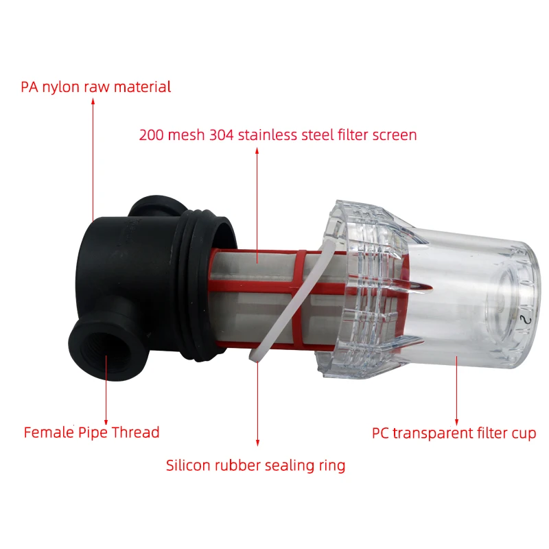 Garden Watering Filter 1/2'' 3/4'' 1'' Plastic Irrigation System Impurity Prefilter Aquaculture Household Water Pipe garden watering filter