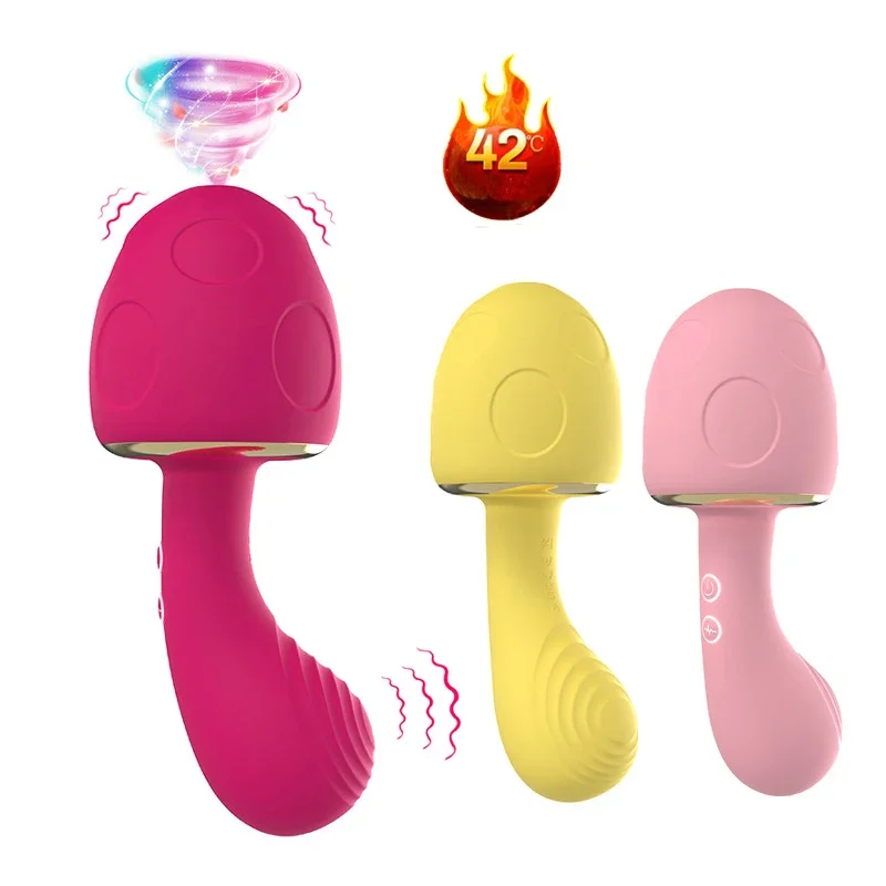 

10 Speed Vibrator Mushroom Sucking Vagina Stimulation Heating Vibrator for Women Clitoris G-Spot Sucker Nipple AV Wand Sex Toys