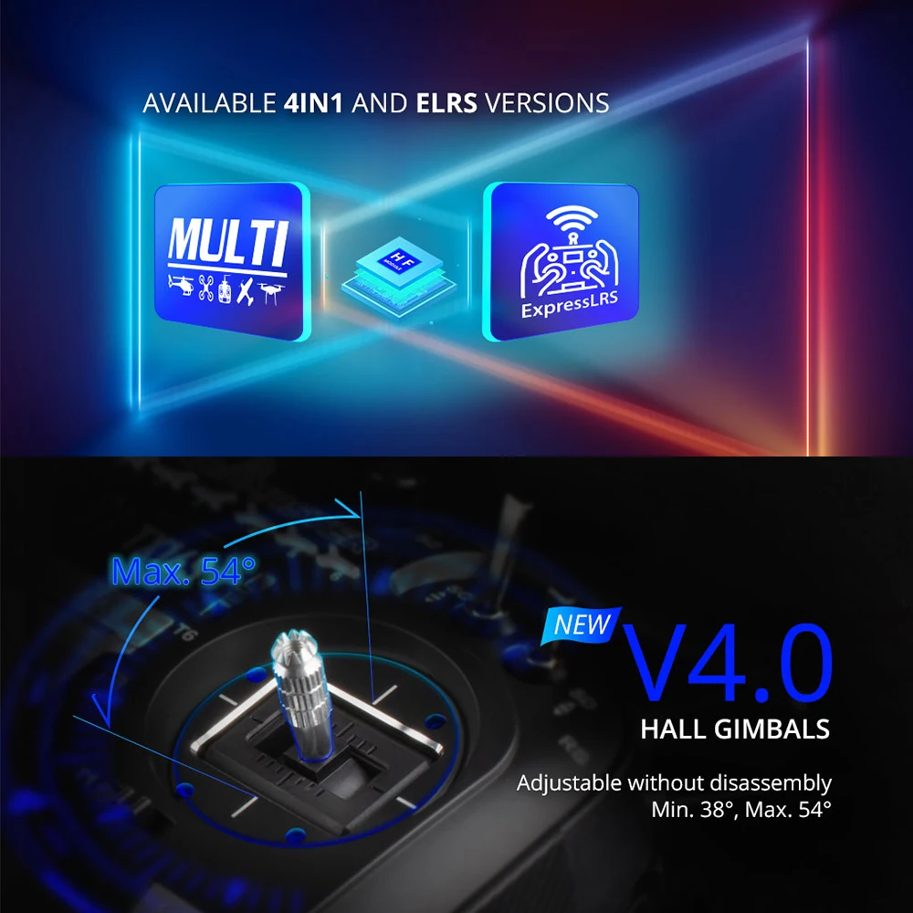 RadioMaster TX16S MKII V4.0 16CH 2.4G 홀 짐벌 ELRS 4in 1 송신기, 원격 제어 지원 EDGETX OPENTX