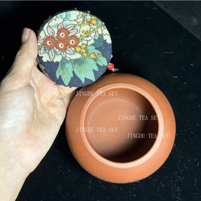 Chinese Yixing Purple Clay Tea Jar Sealed Tea Storage Tin Moisture-proof Pu 'er Tea Box Zisha Tea Accessories Coffee Container