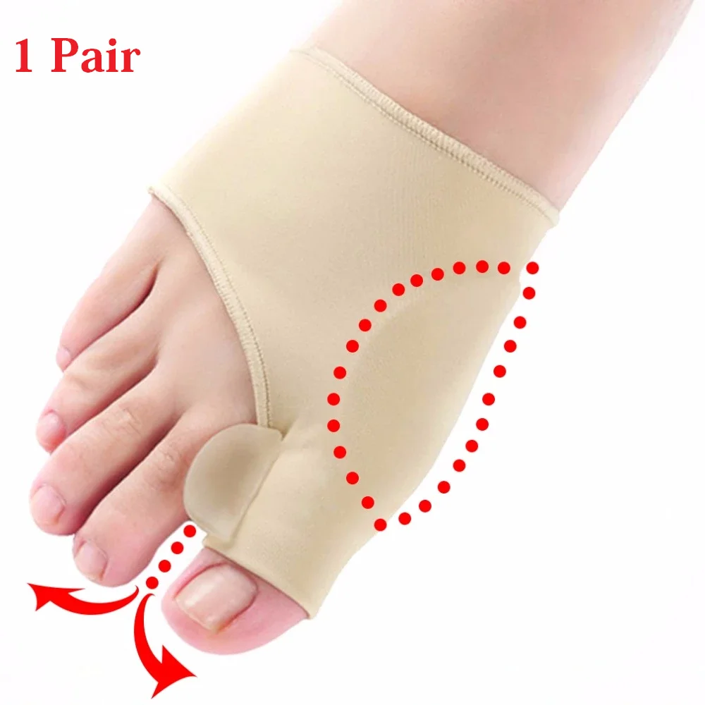 1 Pair Toe Separator Hallux Valgus Bunion Corrector Toe Straightener Foot Pain Relief Orthopedic Pedicure Tools Foot Care Tool