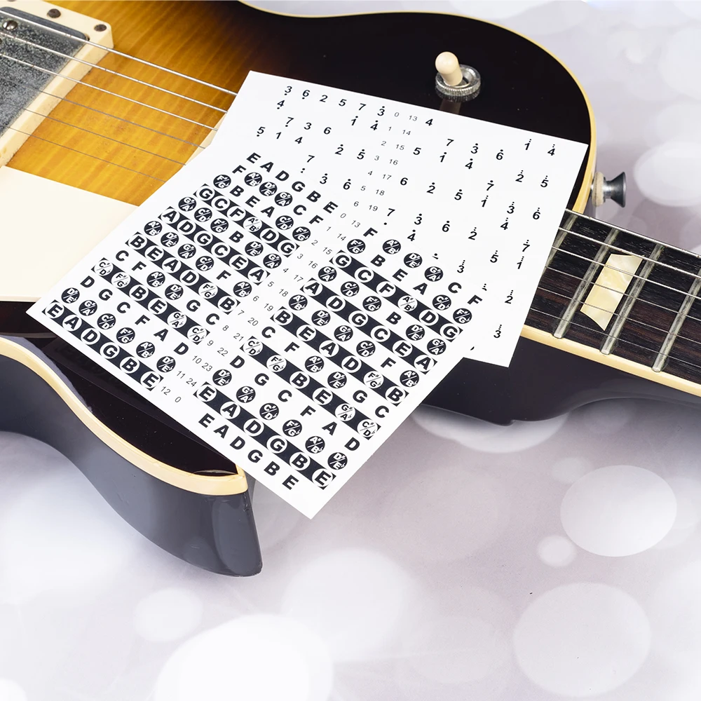 

GUITTO GFM-01 Guitar Fretboard Stickers Scales Notes Fret Decals Beginner Learning Labels Sticker Guitar Parts & Accessories