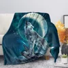 Print  Wolf Pattern King Queen Size All Super Soft Lightweight Blanket for Bed SofaWarm 5