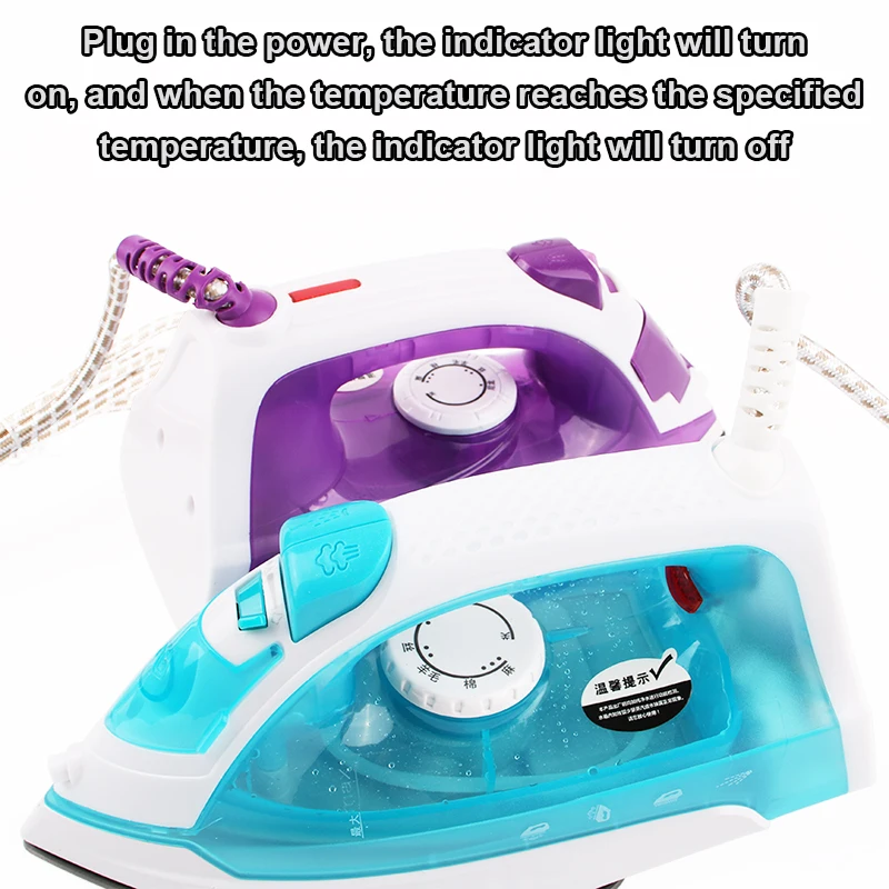 JIQI Handheld Garment Steamer Electric Steam Iron Soleplate Wet&Dry Laundry Ironing Machine Mini Travel Clothes Wrinkle Removal 6