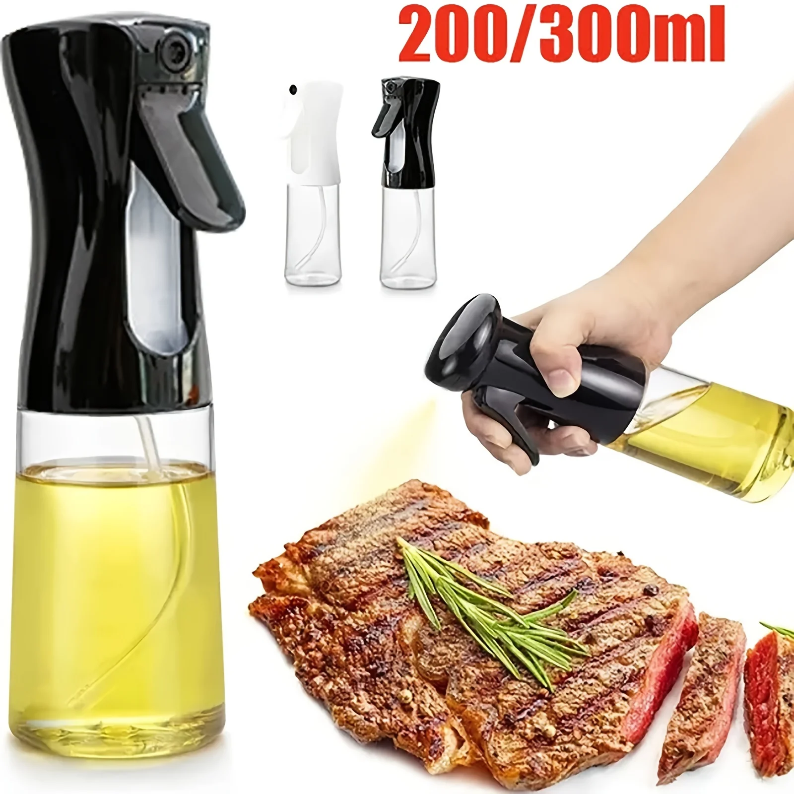 

200ml 300ml Oil Spray Bottle Kitchen Sprayer Olive Oil Spray Bottle Soy Sauce Spray Bottle Kitchen Grill Baking Dispenser Oil