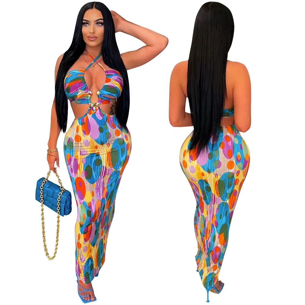 

Womens Dresses New Arrival 2023 Boho Ladies Dress Summer Sexy Clothes Fall For Women Long Nightclub Elegant Maxi Printed With