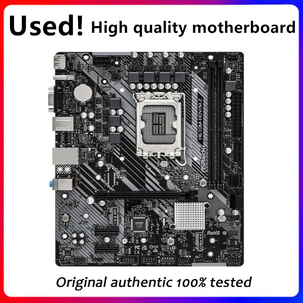 Utilizzato Per Desktop Originale Asrock B660M-Hdv/M.2 Per Scheda Madre Intel B660 Ddr4 Supporto Lga 1700 12400F 12400 I3 12100F