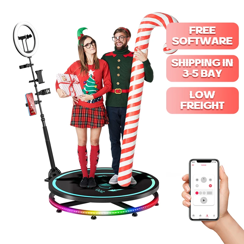 Cabine Photo rotative 360, cabine Photo 360, cabine Photo vidéo pour les événements, les fêtes, expédition depuis des entrepôts à l'étranger