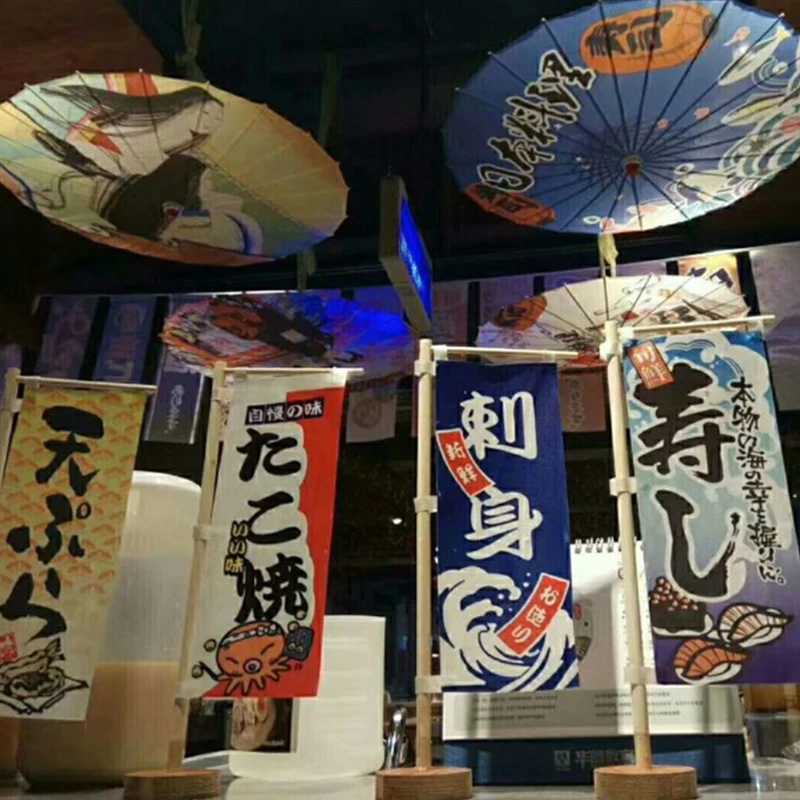 

Декор с флагами-вывеска для ресторана суши, размером 29 на 12 см, вертикальная, с изображением флага, меню, стойка для баннеров