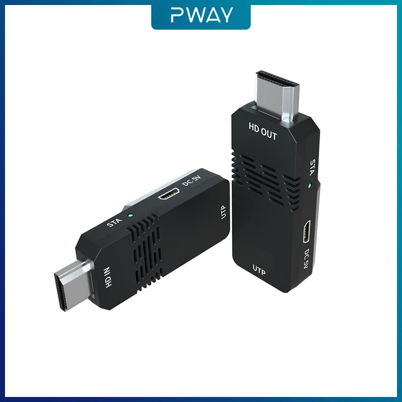 PWAY HDMI 1.3 Extender 1080P@60HZ Extend Audio Video Up To 50m Over Cat6 To  RJ45 Long Distance Extension HDCP 1.2 Mini Size