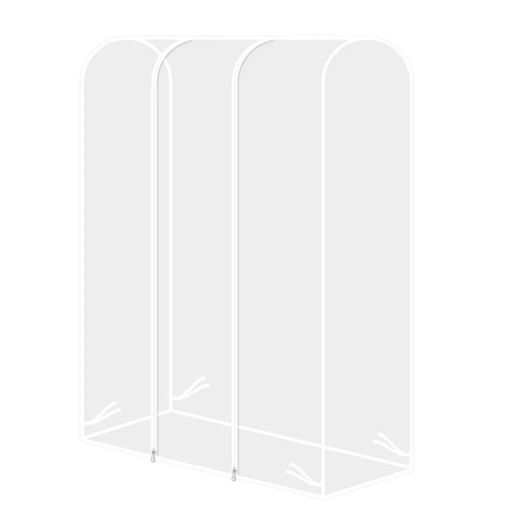 

Hanger Cover Garment Rack Protectors Clothes Dust Transparent Clothing Protective Clear Zipper Covers