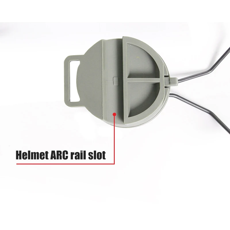 Casque Tactique + Avec U94 PTT 2pin Avec Adaptateur De Rail ARC NOIR Item 12999976